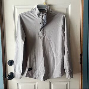 BYLT Sunrun Elite+ Light Gray Pullover Jacket Quarter zip magnetic placket - M